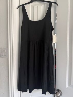 a new day Black Sleeveless Scoop Neck Mini Dress